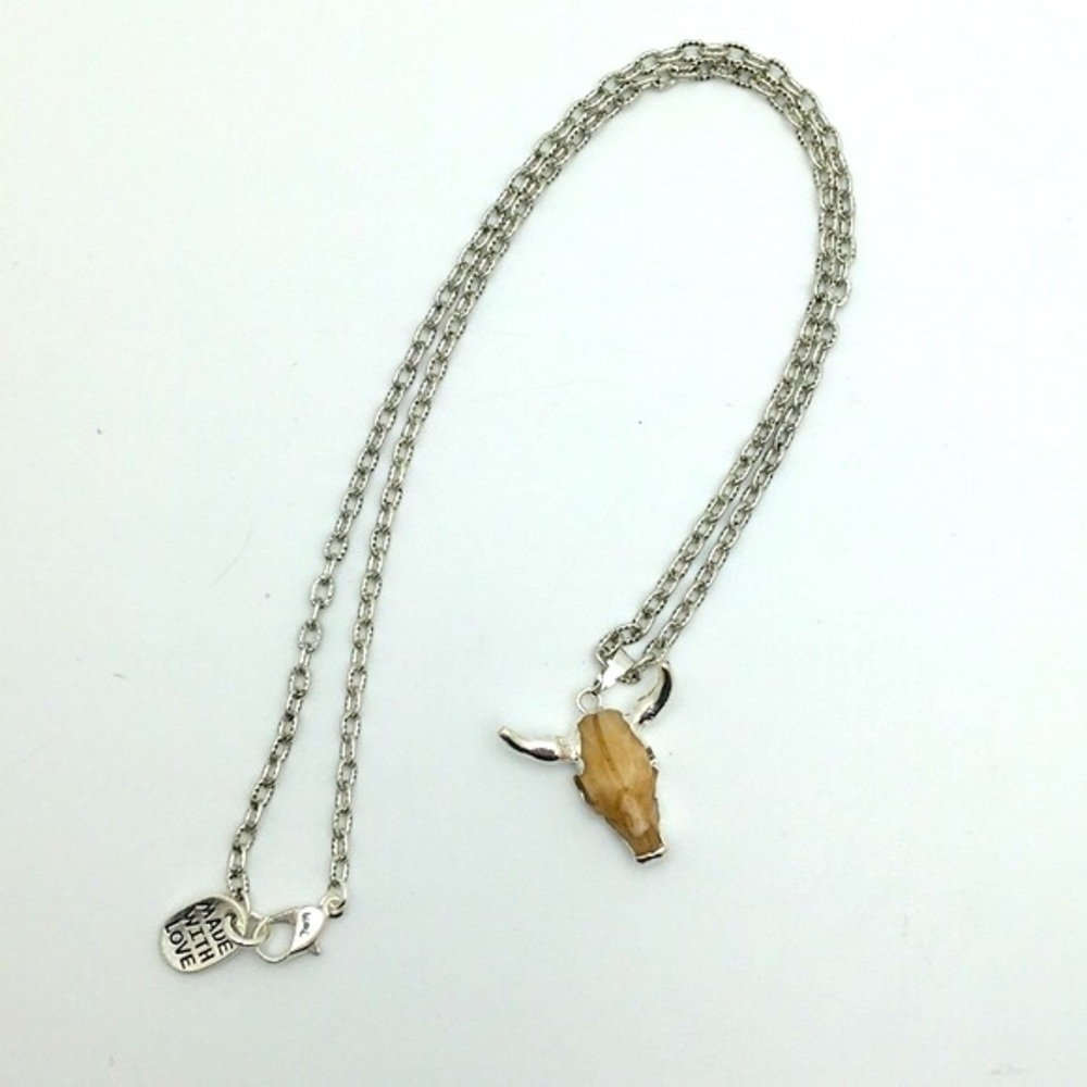 Silver Dipped Ox Bone Necklace - Picture 8 of 11